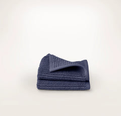 Turkish Ribbed Washcloths (Pair) - Coastal Navy