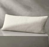 Alpaca Pin Check Pillow Cover - Ivory/Pewter