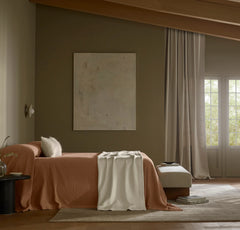 Dappled Vela Grand Coverlet - Deep Camel