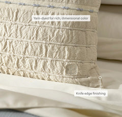 Tideline Pillow Cover (Grand Lumbar) - Natural/Shore