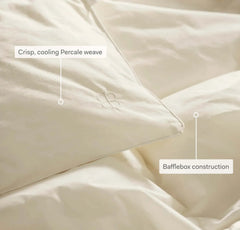 Percale Quilted Down Alternative Comforter - Cream