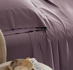 Signature Hemmed Sheet Set - Plum
