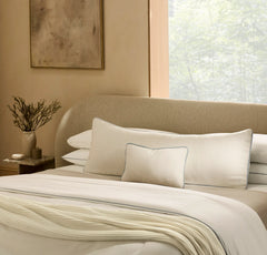 Threadmark Pillow Cover (Petite Lumbar) - Soft White/Melange Shore