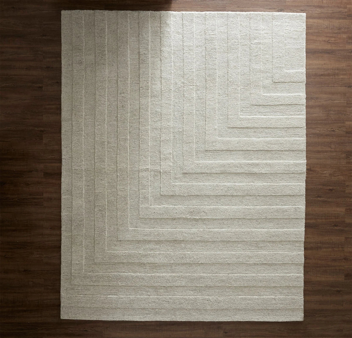 Modern Framed Rug - Heathered Natural