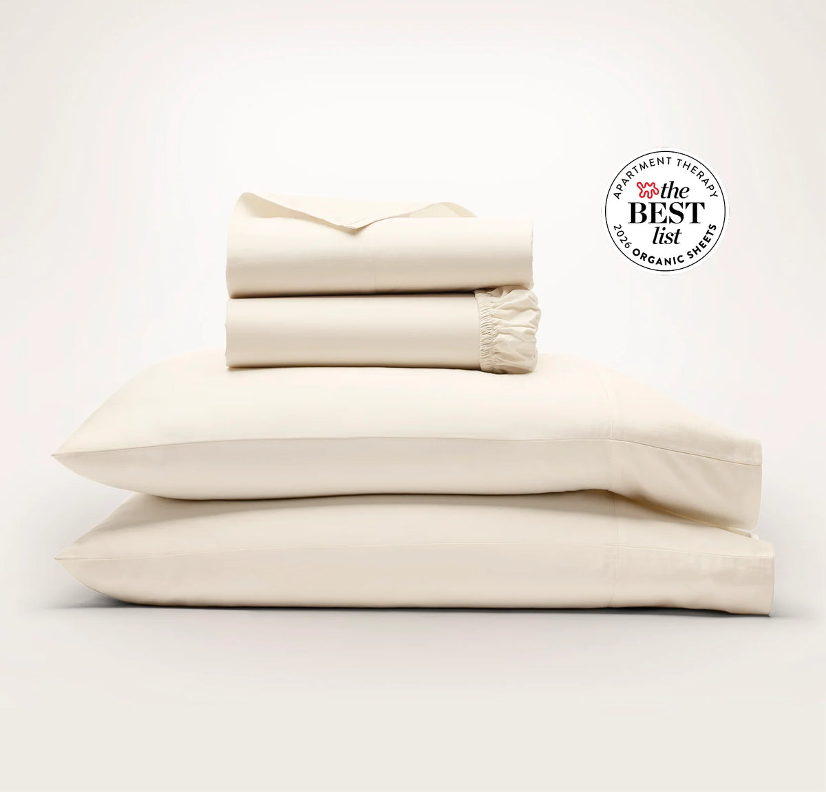 Percale Hemmed Sheet Set - Natural