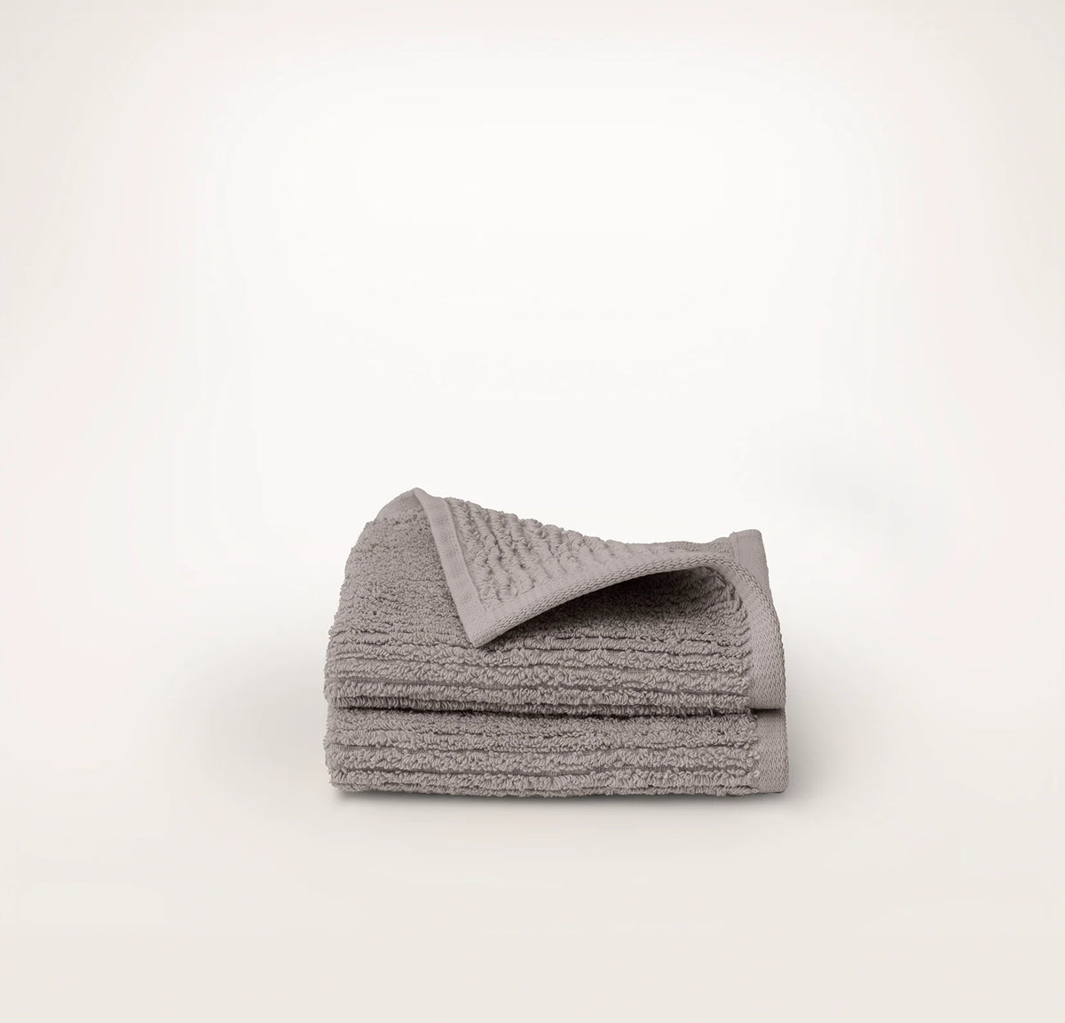 Turkish Ribbed Washcloths (Pair) - Stone