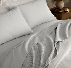 Waffle Bed Blanket - Mist