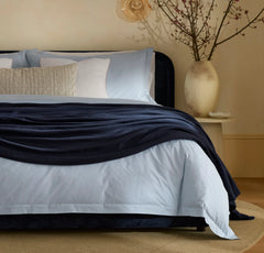 Lightweight Bed Blanket - Coastal Navy