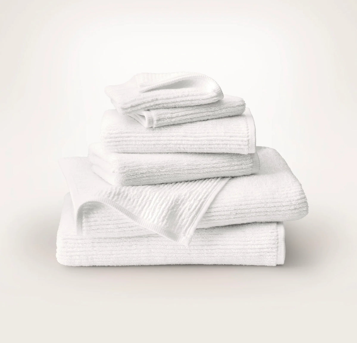 Turkish Ribbed Bath Towel Set
