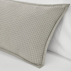 Waffle Pillow Cover - Pewter
